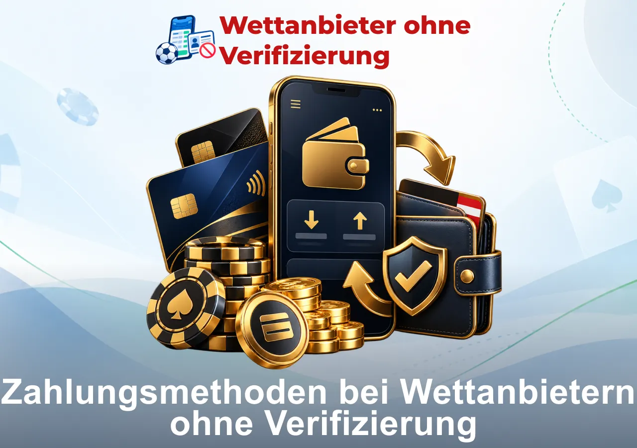 1. Zahlungsmethoden bei Wettanbietern ohne Verifizierung mit Smartphone, Bankkarten, digitaler Geldbörse, Münzen und sicheren Transaktionen.